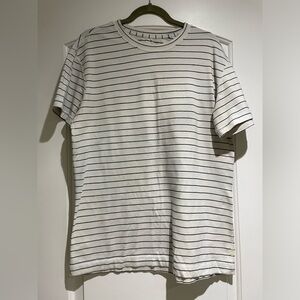 lululemon athletica White and Black Striped Tee